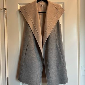 Kinross Cashmere Grey/Tan Vest (XS)